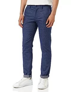 Tommy Hilfiger Bleecker Fake Solid Wool Look Spodnie męskie, Wyblakłe indygo, 31W / 28L - Spodnie męskie - miniaturka - grafika 1
