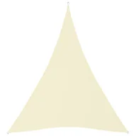 Parasole ogrodowe - vidaXL Żagiel ogrodowy, tkanina Oxford, trójkątny, 5x7x7 m, kremowy 135237 - miniaturka - grafika 1