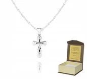 Biżuteria dla dzieci - Srebrny łańcuszek + KRZYŻYK PRAWOSŁAWNY 55cm F1K25 - miniaturka - grafika 1