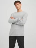 Swetry męskie - Jack & Jones Sweter "Hill" w kolorze szarym - miniaturka - grafika 1