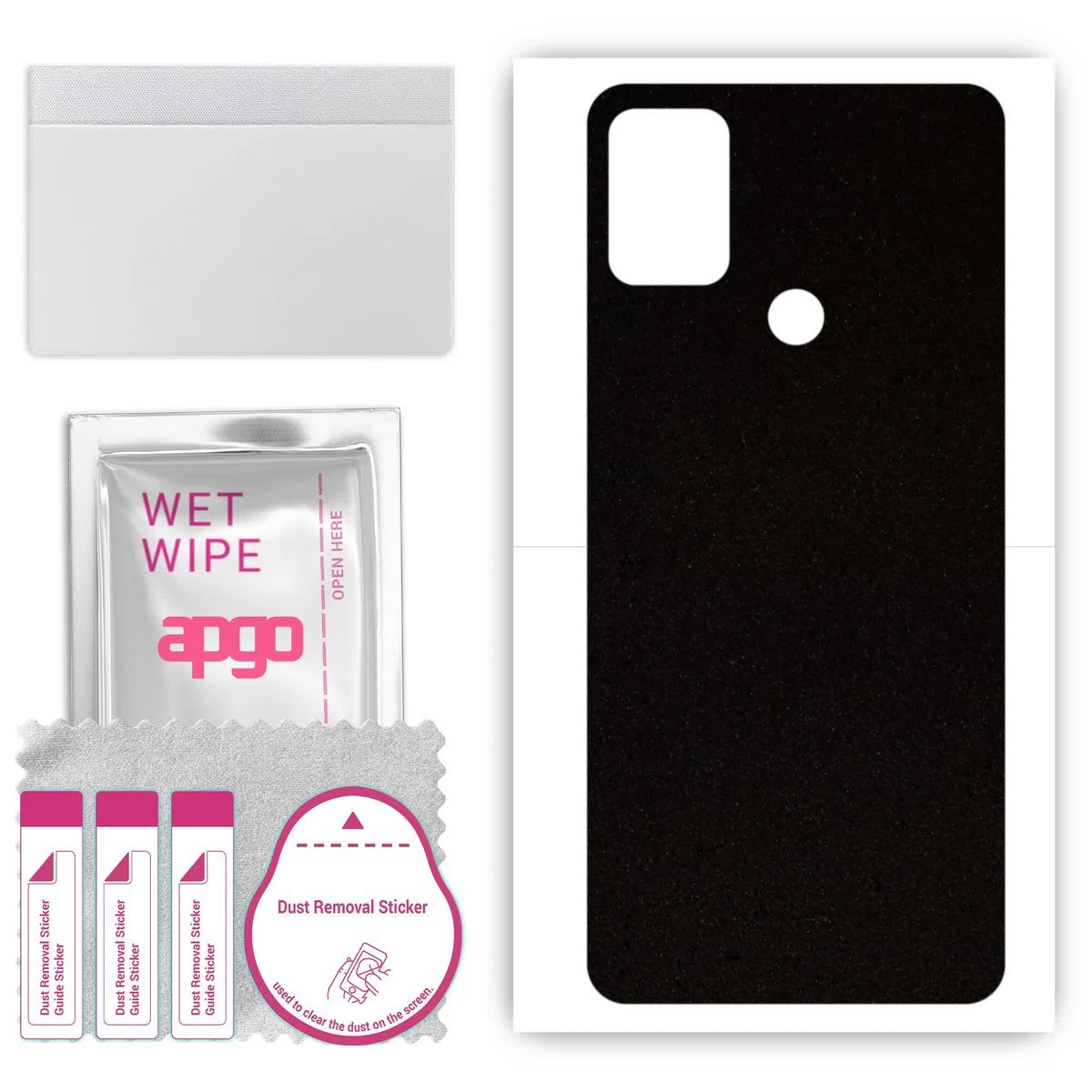 Folia naklejka skórka strukturalna na TYŁ Zamsz do LG W41 Plus - Zamsz Czarny - apgo SKINS