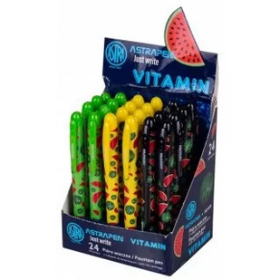 Astra Pióro młodzieżowe Vitamin display 24 sztuki ASTRA 203120001 203120001 - Pióra wieczne - miniaturka - grafika 1