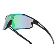 Okulary przeciwsłoneczne - Dziecięce 8-13 lat sportowe okulary przeciwsłoneczne SVMK-20B czarny/zielony - miniaturka - grafika 1