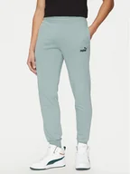 Spodnie sportowe męskie - Puma Spodnie dresowe Ess No. 1 Logo 682609 Zielony Regular Fit - miniaturka - grafika 1
