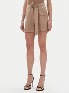 Spodenki damskie - Guess Szorty materiałowe W5GD1R WG4C2 Beżowy Relaxed Fit - miniaturka - grafika 1