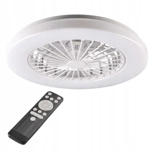 Lampa z wentylatorem sufitowy Led z pilotem biały 50 cm zmienna barwa Polux - Lampy sufitowe - miniaturka - grafika 1