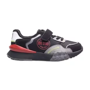 Buty dziecięce Big Star Jr LL374224 czarne szare - Buty dla dziewczynek - miniaturka - grafika 1