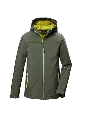 killtec KOW 366 BYS SFTSHLL JCKT chłopięca kurtka softshellowa/outdoorowa z kapturem, moos