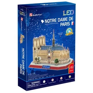 Dante PUZZLE 3D KATEDRA NOTRE DAME 149 EL PODŚWIETLANA LED - Puzzle - miniaturka - grafika 1