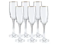 Kieliszki - ERNESTO® Zestaw kieliszków ze złotą obwódką, 6 elementów (Kieliszki do wina musującego) - miniaturka - grafika 1