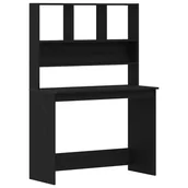 Biurka - vidaXL Biurko z półkami, czarny dąb, 102x45x148 cm - miniaturka - grafika 1