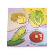 Układanki dla dzieci - VIGA Drewniane Puzzle z Pinezkami  Warzywa - miniaturka - grafika 1