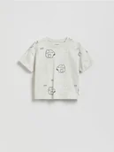 Bluzki dla niemowląt - Reserved - T-shirt z nadrukiem - jasnoszary - miniaturka - grafika 1