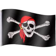 Wyposażenie pokoiku dziecięcego - Tuin Piracka flaga Jolly Roger - 120 cm x 80 cm - miniaturka - grafika 1