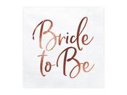 Party Deco Serwetki weselne białe Bride to be 33 cm 20 szt SP33-76-019R