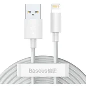 Kable komputerowe i do monitorów - BASEUS BASEUS WISDOM 2-PACK KABEL LIGHTNING  150 cm / 2.4A BIAŁY 17056 - miniaturka - grafika 1