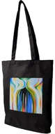 Torby i wózki na zakupy - Torba z naszywką Szare linie z czarnym, niebieskim i żółtym Georgia O’Keeffe - miniaturka - grafika 1