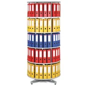 Regały biurowe - B2B Partner Regał obrotowy na segregatory, 5 półek 101559 - miniaturka - grafika 1