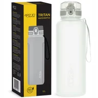 Shakery i bidony sportowe - BUTELKA NA WODĘ BIDON SPORTOWY MOTYWACYJNY Z MIARKĄ USTNIKIEM TRITAN 1L - miniaturka - grafika 1
