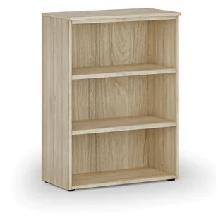 Regał biurowy PRIMO WOOD, 1087 x 800 x 420 mm, dąb naturalny - Regały biurowe - miniaturka - grafika 1
