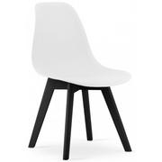 Krzesła - Białe minimalistyczne krzesło kuchenne - Lajos 3X - miniaturka - grafika 1