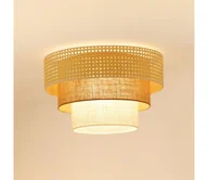 Lampy sufitowe - Brilagi - Plafon CEDAR LUNETA 1xE27/15W/230V śr. 45 beżowy/brązowy/kremowy - miniaturka - grafika 1