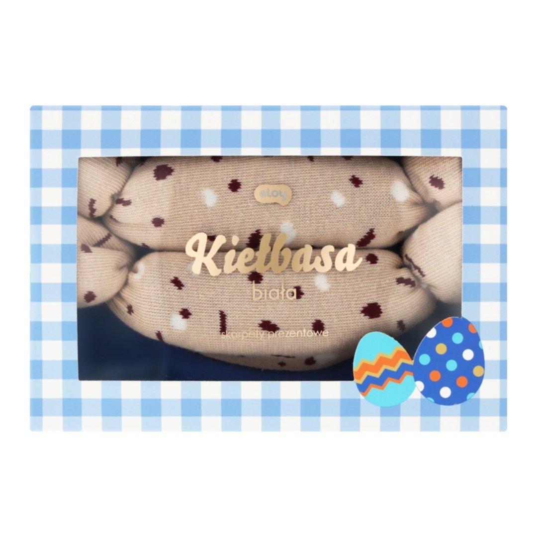 Wielkanocne skarpety prezentowe BIAŁA KIEŁBASA 40-45