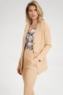 Marynarki i żakiety damskie - FIGL Żakiet M694 beżowy M - miniaturka - grafika 1