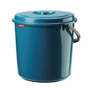 Inne artykuły do sprzątania - Wiadro z pokrywą 10L niebieski - miniaturka - grafika 1