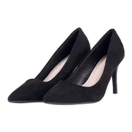 Czółenka - Goodin Zamszowe czarne szpilki - miniaturka - grafika 1