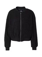 Kurtki damskie - Urban Classics Damska kurtka bomberka oversize Sherpa, czarny, 3XL - miniaturka - grafika 1
