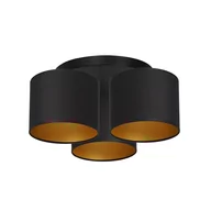 Lampy sufitowe - Luminex Arden 3488 Plafon Oprawa sufitowa 3x60W E27 czarny/złoty - miniaturka - grafika 1