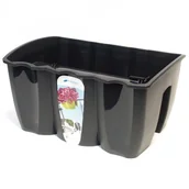 Donice - Terra skrzynia na kwiaty Crown, szara, 39 cm - miniaturka - grafika 1