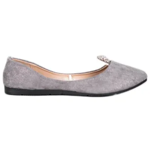Szare Baleriny Z Ozdobą VINCEZA - Vinceza - Baleriny - miniaturka - grafika 1