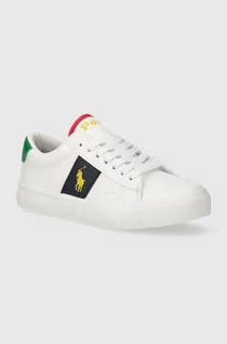 Buty dla dziewczynek - Polo Ralph Lauren sneakersy dziecięce kolor biały - grafika 1