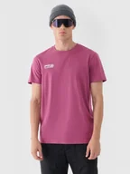 Koszulki sportowe męskie - Męski t-shirt z nadrukiem 4F 4FRAW24TTSHM2602 - różowy - miniaturka - grafika 1