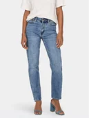 Spodnie damskie - ONLY Jeansy Emily 15195573 Niebieski Straight Fit - miniaturka - grafika 1
