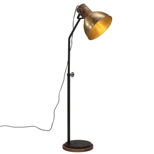 vidaXL Lampa stojąca, 25 W, antyczny mosiądz, 30x30x100-150 cm, E27 - Lampy stojące - miniaturka - grafika 1