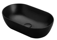 Umywalki - Umywalka nablatowa Uptrend Sparrow 30x50 cm owalna czarny mat TR41385-U18 - miniaturka - grafika 1