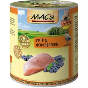MAC's MAC´s Cat karma dla kota, 6 x 200 g - Indyk i jagody - Mokra karma dla kotów MAC's MAC´s Cat karma dla kota, 6 x 200 g - Indyk i jagody - Mokra karma dla kotów - miniaturka - grafika 1