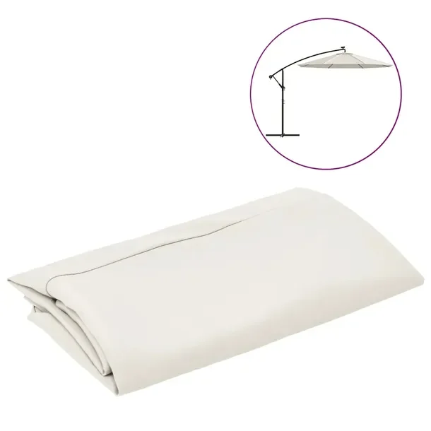 Zamienna czasza parasola ogrodowego, UV, piaskowa biel, Ø350 cm