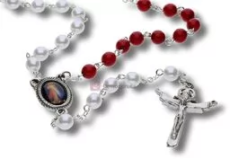Różaniec perełkowy - Miłosierdzia Bożego - 48cm - Różańce - miniaturka - grafika 1