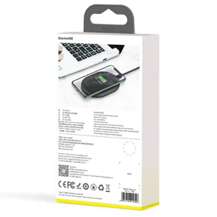 Baseus Cobble bezprzewodowa indukcyjna ładowarka Qi 15W + kabel USB - USB Typ C 1m czarny (WXYS-01) hurtel-56055-0 - Ładowarki do telefonów - miniaturka - grafika 46