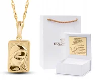 Biżuteria dla dzieci - ZŁOTY NASZYJNIK MEDALIK CHRZEST KOMUNIA ŚWIĘTA 585 - miniaturka - grafika 1