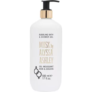 Alyssa Ashley : Musk bubbling Bath & prysznicowy z pompką 500 ML (500 ML) 73584 - Kosmetyki do kąpieli - miniaturka - grafika 1