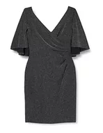 Sukienki - Gina Bacconi Damska dzianinowa sukienka koktajlowa, czarny/srebrny, 20, Czarny/Srebrny, 46 - miniaturka - grafika 1