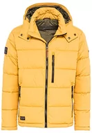 Bluzy męskie - camel active Męska bluza z kapturem z podszewką, żółty, 98 - miniaturka - grafika 1
