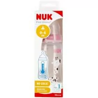 Butelki dla niemowląt - Nuk Butelka First Choice+ (PP) silikonowy smoczek rozm. M 0-6 mies. z kontrolą temperatury 300 ml - miniaturka - grafika 1