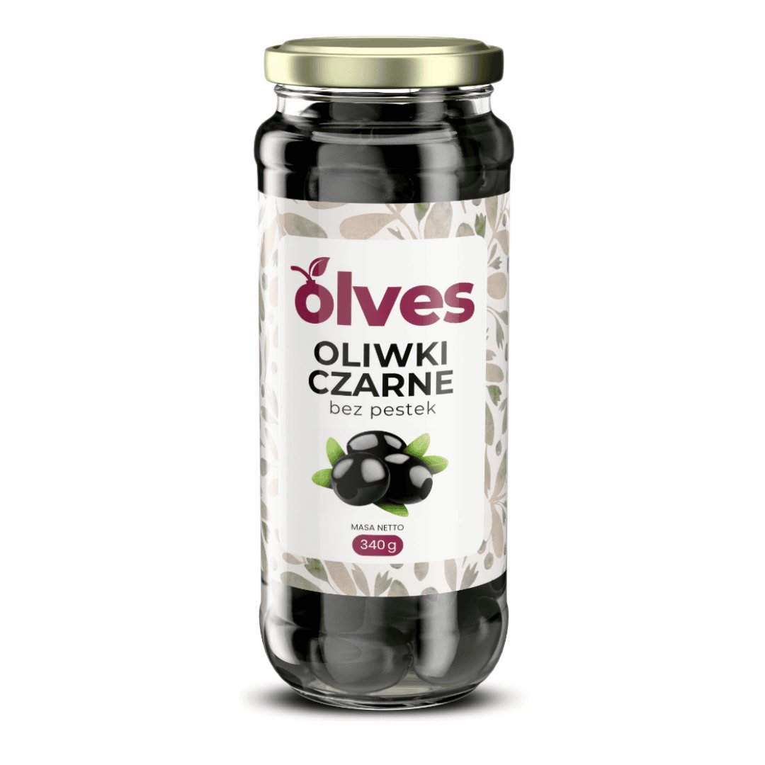 Oliwki czarne bez pestek 340 g OLVES