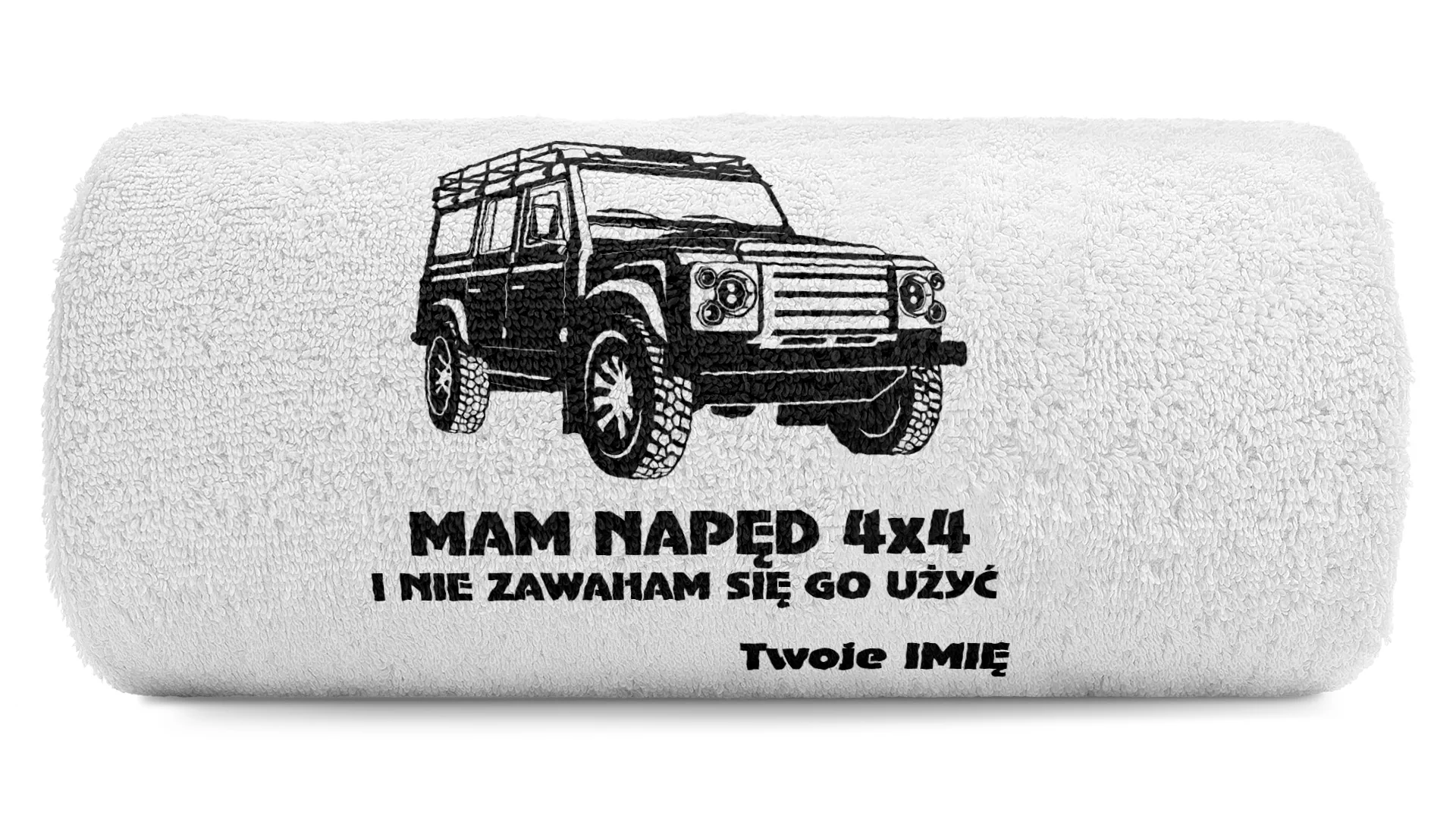 pat15.net Duży ręcznik kąpielowy off-road 4x4 70x140 Land Rover Defender 1078